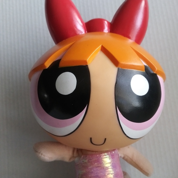 Power Puff Girls Blossom Doll Cartoon Network 12” plastic head and plush body - Picture 11 of 16